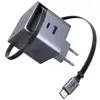Image de Chargeur Ugreen Nexode Pro 65W GaN câble USB-C rétractable USB-C/USB-A