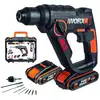 Image de Worx WX390.1 H3 Marteau/Perceuse/Tournevis + 2 Batteries 20V 2.0Ah + Mallette