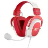 Image de Casque Havit 6950676214147 filaire Jack 3,5 mm pour gaming micro serre-tête rouge blanc