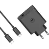 Image de Chargeur Secteur Motorola TurboPower 125 SJMC1252 USB-C Charge Rapide 125W GaNFast Noir