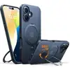 Image de Funda para móvil Torras Ostand Spin carcasa magnética giratoria negra para iPhone 16 Plus