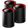Image de Cudy M3000 3-Pack Bi-bande (2,4 GHz / 5 GHz) Wi-Fi 6 (802.11ax) Noir, Rouge 1 Interne