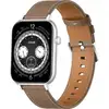 Image de Colmi C28 Bluetooth 1,93" AMOLED Argent Bracelet Cuir Marron M/L Pulsomètre Sommeil