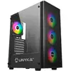 Image de UNYkach Mir 100 ATX Boîtier de jeu latéral en verre trempé et 4 ventilateurs ARGB noir