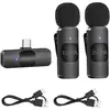 Image de Boya BY-V20 Microphone cravate sans fil omnidirectionnel double transmission Android USB-C noir