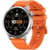 Image de Kospet Orb Bluetooth 44mm AMOLED Argent Bracelet Orange IP68 SpO2 Pulsomètre Sommeil SOS
