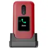 Image de Téléphone portable DORO 2880 clapet 4G Bluetooth 1000 mAh Rouge Blanc