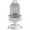 Image de Chaise de jeu Fractal Design avec accoudoirs 4D et hauteur réglable, dossier en maille Alcantara, blanc
