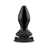 Image de Plug Anal Vibrant Stretchy en Verre Noir