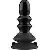 Image de Plug Anal Vibrant Ribbly en Verre Noir