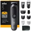 Image de Tondeuse Multifonction Braun AIO5560 Sans Fil 14 Longueurs 120min 11 Accessoires Charge Rapide