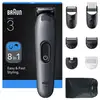 Image de Tondeuse Multifonction Braun AIO3540 Series 3 Sans Fil 50min 14 Réglages 8 Accessoires