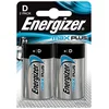 Image de Piles alcalines Energizer Max Plus D LR20 2 unités