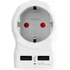 Image de Multiprise Skross 1500281 1 prise Type B 2 USB-A 2,4 A Adaptateur Europe vers USA