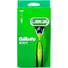 Image de Rasoir Corps Gillette BODY Noir Vert Lames Amovibles Utilisation Sec et Mouillé