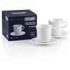 Image de Tasse DeLonghi DLSC309 Set 2 tasses avec soucoupe porcelaine blanche
