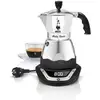 Image de Cafetière électrique moka Bialetti Moka Timer 3 tasses programmable LED aluminium