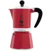 Image de Cafetière italienne Bialetti Rainbow 3 Tasses Noir Rouge Aluminium
