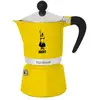 Image de Cafetière Moka Bialetti Rainbow 6 tasses aluminium noir jaune