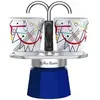 Image de Cafetière italienne Bialetti Mini-express Kandinsky 2 tasses 100 ml bleu inox