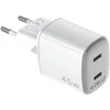 Image de Chargeur USB-C Celly UPTC2USBC45WWH 45W GaN 2 Ports Blanc