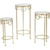 Image de Table d'appoint Mauro Ferretti Gold (x3) 33x70 cm