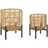 Image de Vase en rotin Mauro Ferretti (x2) 41x47-33x39 cm