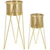 Image de Cache-pot Mauro Ferretti Glat (x2) 21x20x46-18x18x32 cm