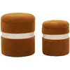 Image de Pouf avec rangement Mauro Ferretti Saint-Moritz (x2) 40x47-32x38 cm