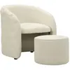 Image de Fauteuil avec tabouret Mauro Ferretti Zagabria 76x100x80 cm / Ø 47x35 cm