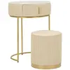 Image de Table de chevet/coiffeurse avec pouf Mauro Ferretti 52x70 cm / Ø 36x39 cm