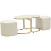 Image de Table basse avec 2 tabourets Mauro Ferretti Relax 79x45x44 cm / 42x37x37 cm
