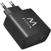 Image de Chargeur rapide Ewent EW1330 GaN 65 W avec 1 port USB-C PD + 1 port USB-A QC 3.0, noir