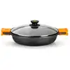 Image de BRA Efficient Cocotte Basse avec Couvercle 36cm Fonte d'Aluminium