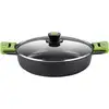Image de Cocotte basse BRA Prior avec couvercle en fonte d'aluminium 24 cm