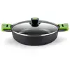 Image de Cocotte basse en fonte d'aluminium BRA Prior avec couvercle 32 cm