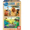 Image de Puzzle de 2 x 50 pièces amis en bois Disney 32x22x5 cm