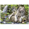 Image de Puzzle de 1000 pièces Educa Tigres Bengala 27x37x5,8 cm
