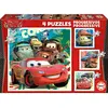 Image de Puzzle 4 en 1 de 12 à 25 pièces progressifs Educa Cars 32x22x5 cm