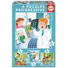 Image de Puzzle progressive de 2-16-20-25 pièces Educa Borras When I Grow Up I Want to Be 16x16 cm