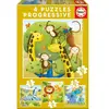 Image de Puzzle de 12-16-20-25 pièces progressifs Animaux Educa 22x31x7 cm