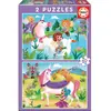 Image de Puzzle de 2 x 20 pièces Educa Unicornios-Hadas 22x32x5 cm