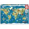 Image de Puzzle de 200 pièces Educa Mapamundi 23x34x5 cm