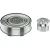 Image de Boîte de 9 decoupoirs ronds cannelés en inox Lacor TU