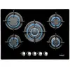 Image de Table de cuisson à gaz Cata L 7005 CI 5 zones verre noir