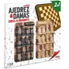 Image de Jeu d'échecs et dames bois complet Cayro 40x40x4 cm