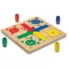 Image de Jeux de société petits chevaux et Jeu de l'oie en bois Cayro 29x29x5 cm