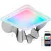 Image de Plafonnier LED intelligent Ksix Celeste, design carré, haut-parleur, RGBIC + CCT, 48,5 x 48,5 x 9 cm, 4 450 lm, 35 W, application Tuya, blanc
