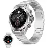 Image de Ksix Titanium Bluetooth 55mm AMOLED Argent Bracelet Silicone et Acier IP67 SpO2 Pulsomètre