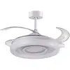 Image de Ventilateur de plafond Bel Air Amaltea LED 116W 108cm 4 pales retractables blanc